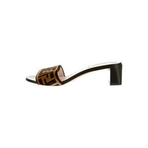 Fendi Two Tone Zucca Velvet Slide Sandals  - 8